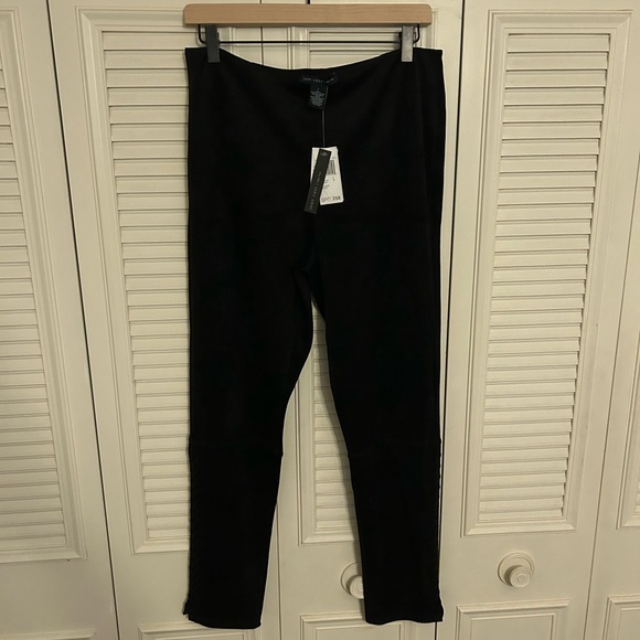 JOAN VASS Faux Leather Pants Size Large - Picture 1 of 8